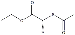 (R)-2-(アセチルチオ)プロピオン酸エチル 化学構造式