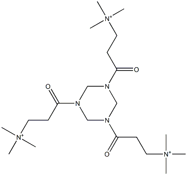 3,3',3''-[(Hexahydro-1,3,5-triazine)-1,3,5-triyl]tris(3-oxo-N,N,N-trimethyl-1-propanaminium) 结构式
