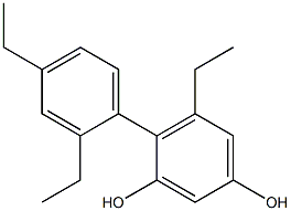 5-Ethyl-4-(2,4-diethylphenyl)benzene-1,3-diol Structure