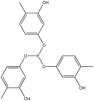 Phosphorous acid tri(3-hydroxy-4-methylphenyl) ester Structure