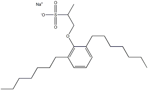 1-(2,6-Diheptylphenoxy)propane-2-sulfonic acid sodium salt Structure