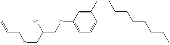 1-(アリルオキシ)-3-(3-ノニルフェノキシ)-2-プロパノール 化学構造式