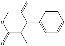 3-Phenyl-2-methyl-4-pentenoic acid methyl ester Struktur