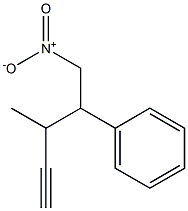 3-メチル-5-ニトロ-4-フェニル-1-ペンチン 化学構造式