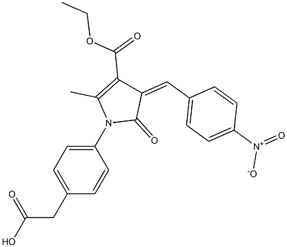 1-[4-(Hydroxycarbonylmethyl)phenyl]-2-methyl-5-oxo-4-[4-nitrobenzylidene]-4,5-dihydro-1H-pyrrole-3-carboxylic acid ethyl ester|