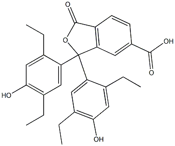 1,1-Bis(2,5-diethyl-4-hydroxyphenyl)-1,3-dihydro-3-oxoisobenzofuran-6-carboxylic acid Structure