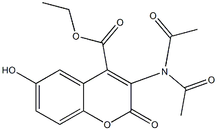 3-(Diacetylamino)-6-hydroxy-2-oxo-2H-1-benzopyran-4-carboxylic acid ethyl ester