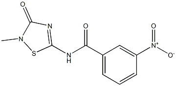 N-[(2,3-Dihydro-2-methyl-3-oxo-1,2,4-thiadiazol)-5-yl]-3-nitrobenzamide Structure