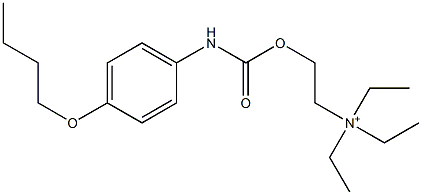 2-[[[(p-Butoxyphenyl)amino]carbonyl]oxy]-N,N,N-triethylethanaminium 结构式