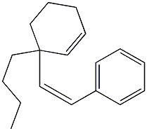 3-Butyl-3-[(Z)-2-phenylethenyl]-1-cyclohexene Structure