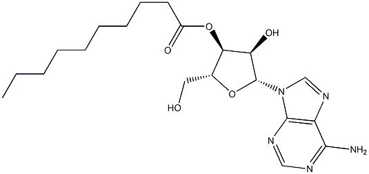 3'-O-Decanoyladenosine,,结构式