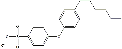 4-(4-Hexylphenoxy)benzenesulfonic acid potassium salt,,结构式