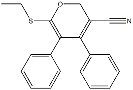 4,5-Diphenyl-6-(ethylthio)-2H-pyran-3-carbonitrile Structure