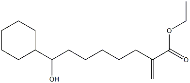 8-Cyclohexyl-8-hydroxy-2-methyleneoctanoic acid ethyl ester,,结构式