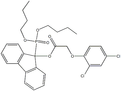 [9-[2-(2,4-Dichlorophenoxy)acetyloxy]-9H-fluoren-9-yl]phosphonic acid dibutyl ester Struktur
