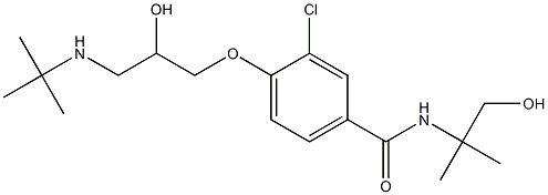 1-[4-[(2-Hydroxy-1,1-dimethylethyl)carbamoyl]-2-chlorophenoxy]-3-[tert-butylamino]-2-propanol Structure