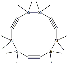 3,3,4,4,7,7,8,8,11,11,12,12-Dodecamethyl-3,4,7,8,11,12-hexasila-1,5,9-cyclododecatriyne Structure