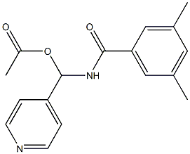 Acetic acid (4-pyridinyl)(3,5-dimethylbenzoylamino)methyl ester Struktur