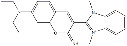 3-[(1,3-Dimethyl-1H-benzimidazol-3-ium)-2-yl]-7-(diethylamino)-2H-1-benzopyran-2-imine|