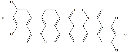 1,5-Bis(tetrachlorobenzoylamino)anthraquinone Structure