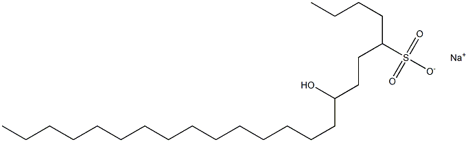 8-Hydroxytricosane-5-sulfonic acid sodium salt,,结构式