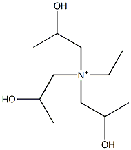 N-Ethyl-2-hydroxy-N,N-bis(2-hydroxypropyl)-1-propanaminium 结构式