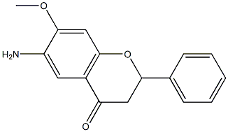 6-Amino-7-methoxy-2-phenylchroman-4-one,,结构式