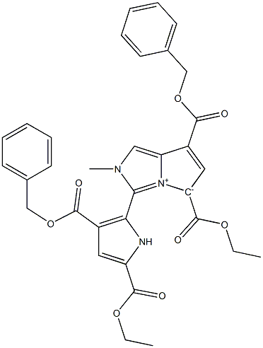 [2-Methyl-3-[3-[(benzyloxy)carbonyl]-5-(ethoxycarbonyl)-1H-pyrrol-2-yl]-2H-pyrrolo[1,2-c]imidazol-4-ium]-5-ide-5,7-dicarboxylic acid 5-ethyl 7-benzyl ester