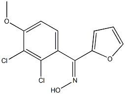 (E)-(2,3-Dichloro-4-methoxyphenyl) (2-furanyl) ketone oxime Struktur