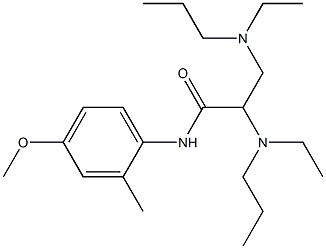 2,3-Bis(ethylpropylamino)-N-(2-methyl-p-methoxyphenyl)propionamide 结构式