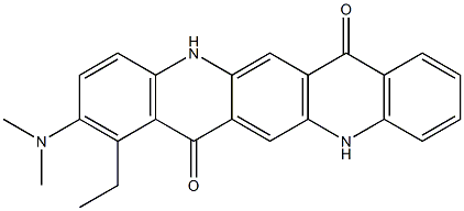 2-(Dimethylamino)-1-ethyl-5,12-dihydroquino[2,3-b]acridine-7,14-dione Structure