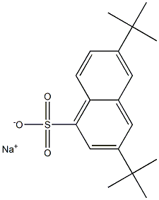 3,6-ビス(1,1-ジメチルエチル)-1-ナフタレンスルホン酸ナトリウム 化学構造式