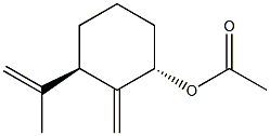(1S,3R)-2-Methylene-3-isopropenylcyclohexanol acetate,,结构式