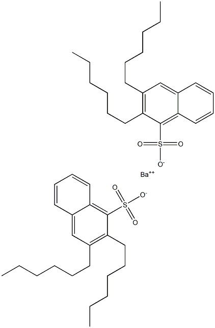 ビス(2,3-ジヘキシル-1-ナフタレンスルホン酸)バリウム 化学構造式