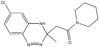 6-Chloro-3-methyl-3-[(piperidinocarbonyl)methyl]-3,4-dihydro-1,2,4-benzotriazine|