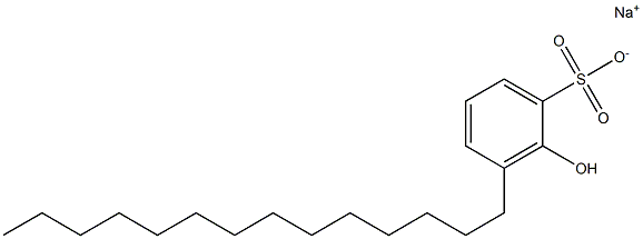 2-Hydroxy-3-tetradecylbenzenesulfonic acid sodium salt,,结构式