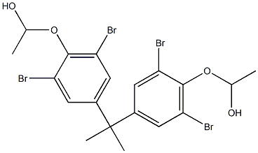 2,2-Bis[3,5-dibromo-4-(1-hydroxyethoxy)phenyl]propane,,结构式