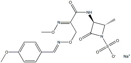 (3S,4S)-4-Methyl-2-oxo-3-[2-[(E)-methoxyimino]-3-(4-methoxybenzylidene)aminooxypropionylamino]azetidine-1-sulfonic acid sodium salt