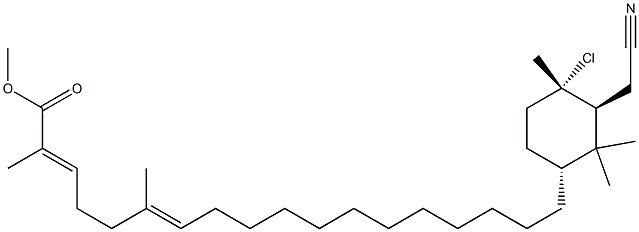 (1S,2S,4R)-1-Chloro-2-(cyanomethyl)-1,3,3-trimethylcyclohexane-4-[(2E,6E)-2,6-dimethyl-2,6-octadecadienoic acid methyl] ester