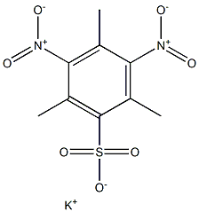 3,5-ジニトロ-2,4,6-トリメチルベンゼンスルホン酸カリウム 化学構造式