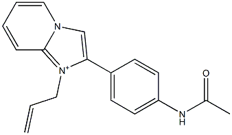 1-(2-Propenyl)-2-(4-acetylaminophenyl)imidazo[1,2-a]pyridin-1-ium 结构式
