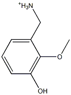 3-Hydroxy-2-methoxybenzenemethanaminium Structure