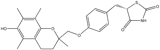 (S)-5-[4-(6-Hydroxy-2,5,7,8-tetramethylchroman-2-ylmethoxy)benzyl]thiazolidine-2,4-dione Structure