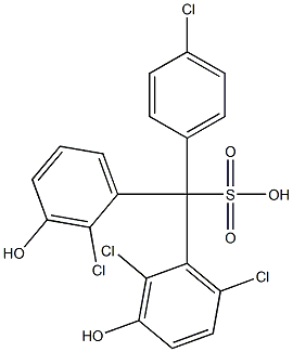 (4-Chlorophenyl)(2-chloro-3-hydroxyphenyl)(2,6-dichloro-3-hydroxyphenyl)methanesulfonic acid