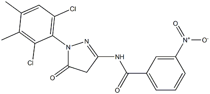 1-(2,6-Dichloro-3,4-dimethylphenyl)-3-(3-nitrobenzoylamino)-5(4H)-pyrazolone,,结构式