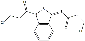 1-(3-Chloropropionyl)-3(1H)-(3-chloropropionyl)imino-2,1-benzisothiazole Structure