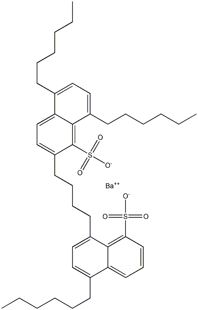 ビス(5,8-ジヘキシル-1-ナフタレンスルホン酸)バリウム 化学構造式
