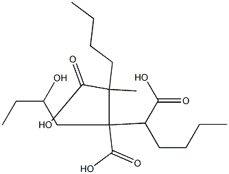 ブタン-1,2,3-トリカルボン酸2-(2-ヒドロキシブチル)1,3-ジブチル 化学構造式