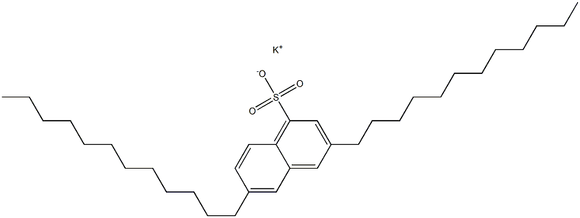 3,6-Didodecyl-1-naphthalenesulfonic acid potassium salt 结构式