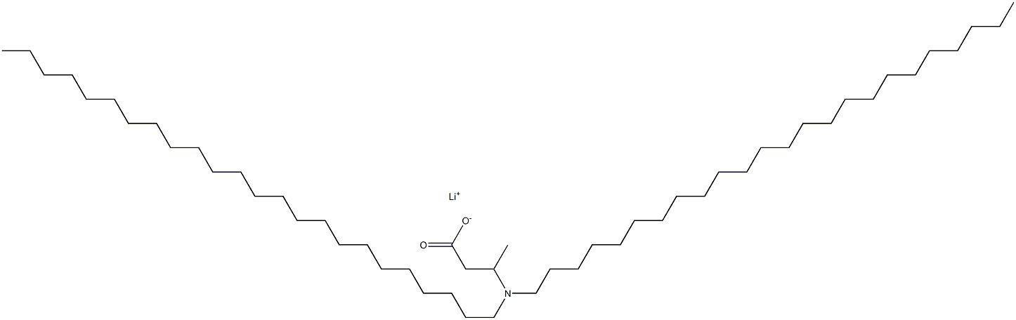 3-(ジテトラコシルアミノ)酪酸リチウム 化学構造式
